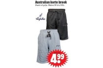 australian korte broek