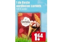 1 de beste aardbeien cornets