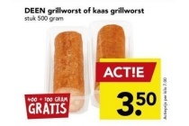 deen grillworst of kaas grillworst