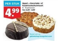 appel chocolade of hazelnootschuimtaart nu voor eur4 99