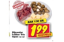 bijzonder lekker trio tapas