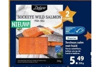 sockeye zalm met huid