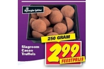 slagroom cacao truffels