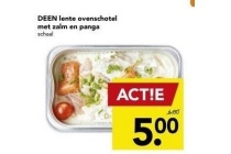 deen lente ovenschotel met zalm en panga