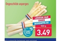 ongeschilde asperges 500 gram