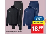 herensportjack of broek 1 stuk