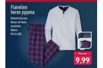 flanellen heren pyjama