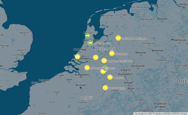 De 10 best beoordeelde hotels en B&amp;B locaties van Nederland