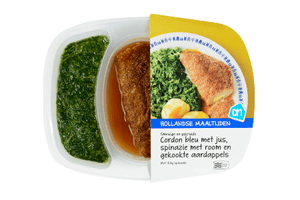 ah bladspinazie met cordon bleu