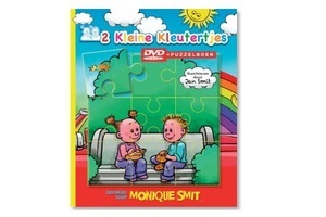 2 kleine kleutertjes met dvd en puzzelboek