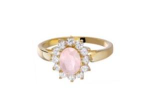 eve goldplated ring milky pink