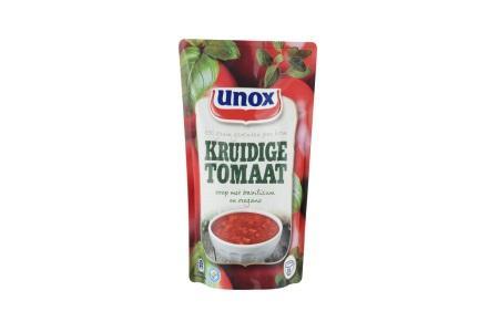 unox soep in zak kruidige tomatensoep