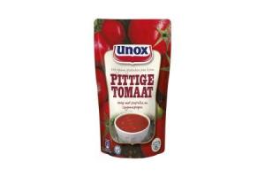 unox soep in zak pittige tomatensoep