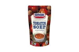 unox soep in zak tomatensoep