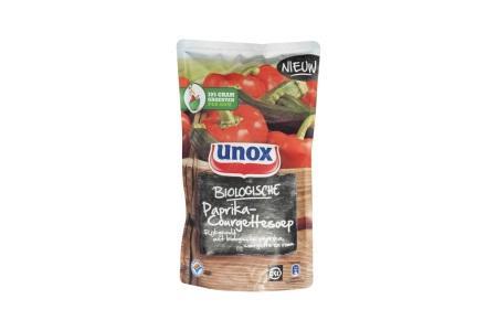 unox soep in zak biologisch paprika courgette