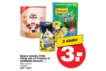 bonzo snacks felix party mix of crispies of delibakie biscuits
