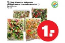 fijne chinese italiaanse of mexicaanse roerbakgroenten