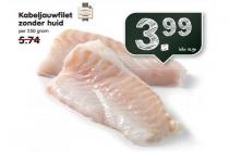 kabeljauwfilet zonder huid