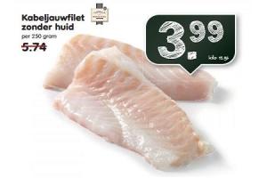 kabeljauwfilet zonder huid