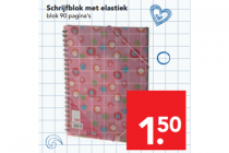 schrijfblok met elastiek