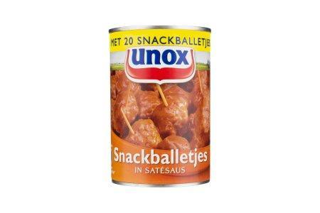 unox snackballetjes in satesaus