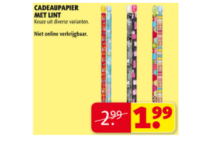 cadeaupapier met lint