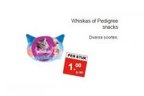 whiskas of pedigree snacks