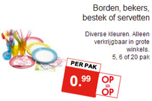 borden bekers bestek of servetten
