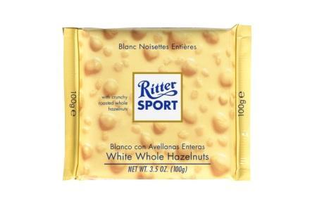 ritter sport white hazelnut tablet