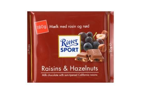ritter sport chocolate raisins  hazelnut