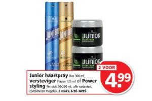 junior haarspray versteviger of power styling