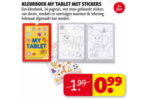 kleurboek my tablet met stickers