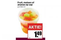 fruit meloen of ananas op sap