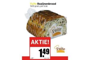 fuite rozijnenbrood