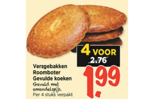 versgebakken roomboter gevulde koeken