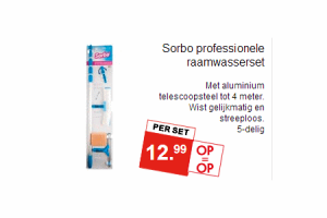 sorbo professionele raamwasserset