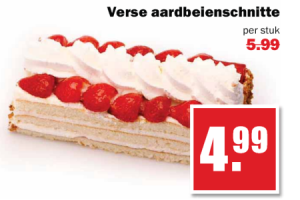 verse aardbeienschnitte