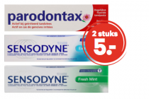 paradontax en sensodyne tandpasta