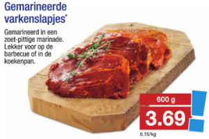 gemarineerde varkenslapjes