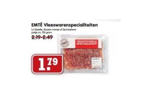 emte vleeswarenspecialiteiten