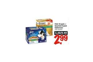 felix 12 pack of gourmet 8 pack kattenvoer