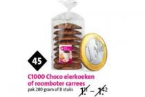 c1000 choco eierkoeken of roomboter carrees