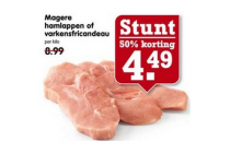 magere hamlappen of varkensfricandeau
