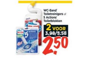 wc eend toiletblokken of 5 actions toiletblokken