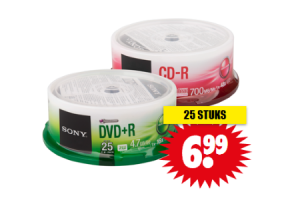 sony cd r 700 mb of dvdplusr 4.7 gb