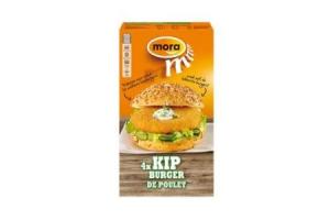 mora snacks kipburger 4 stuks