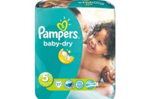 pamper baby dry