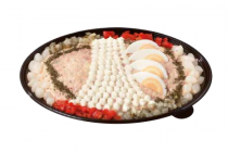 ambachtelijke saladeschotel