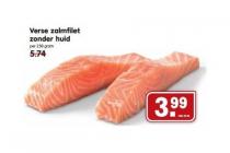 verse zalmfilet zonder huid