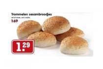 trommelen sesambroodjes